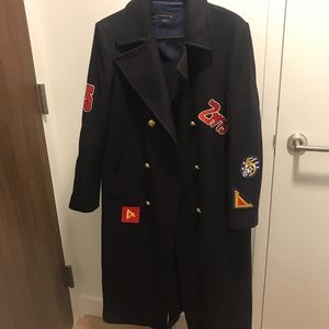 Zara Navy Blue Long Coat